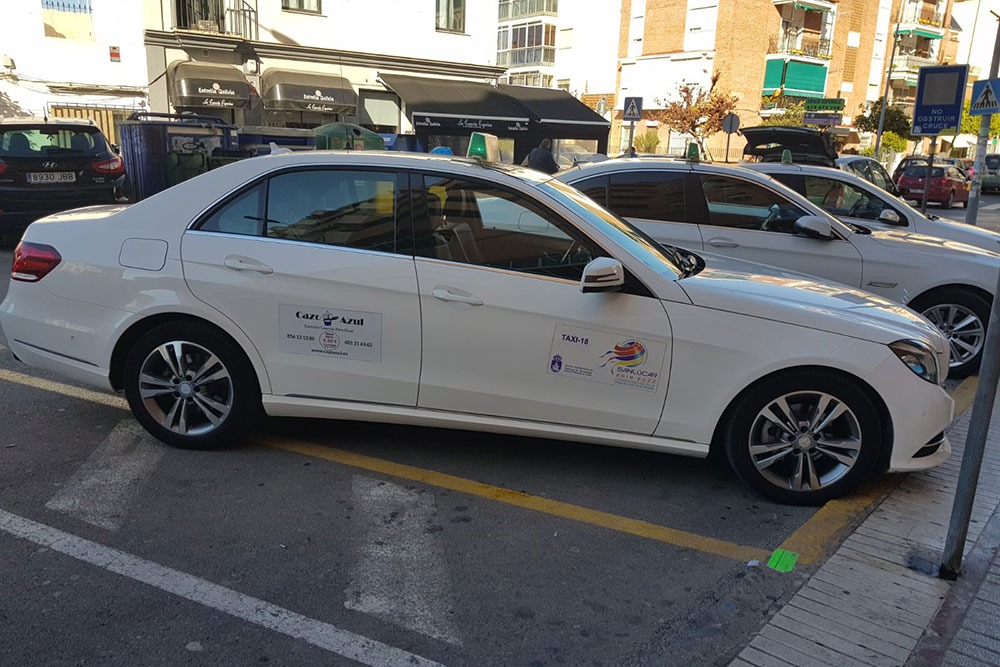 Parada oficial de taxi en Sanlúcar de Barrameda